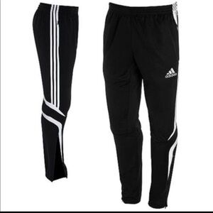 adidas Men’s Black Joggers with White Stripe Accents